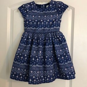 Blue and White Dress by Dressed Up by Gymboree 3T